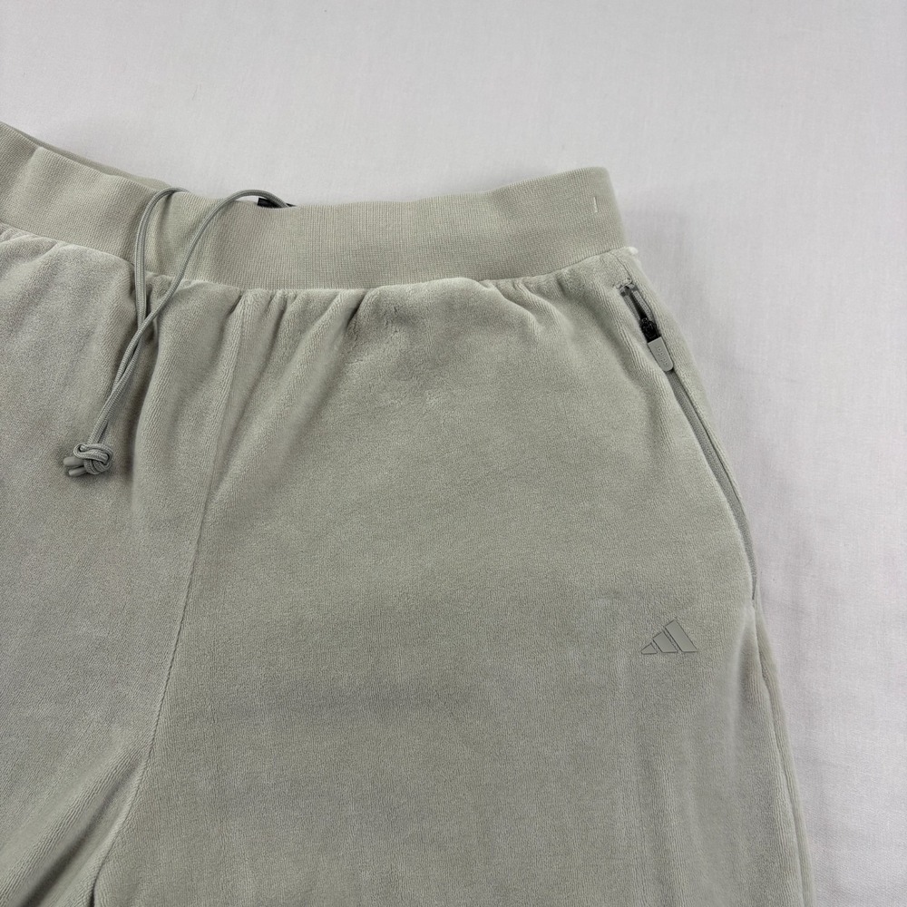 Adidas Velour Tracksuit Men S/M Gray Basketball Warm Up Lounge Casual Athleisure - Picture 11 of 16